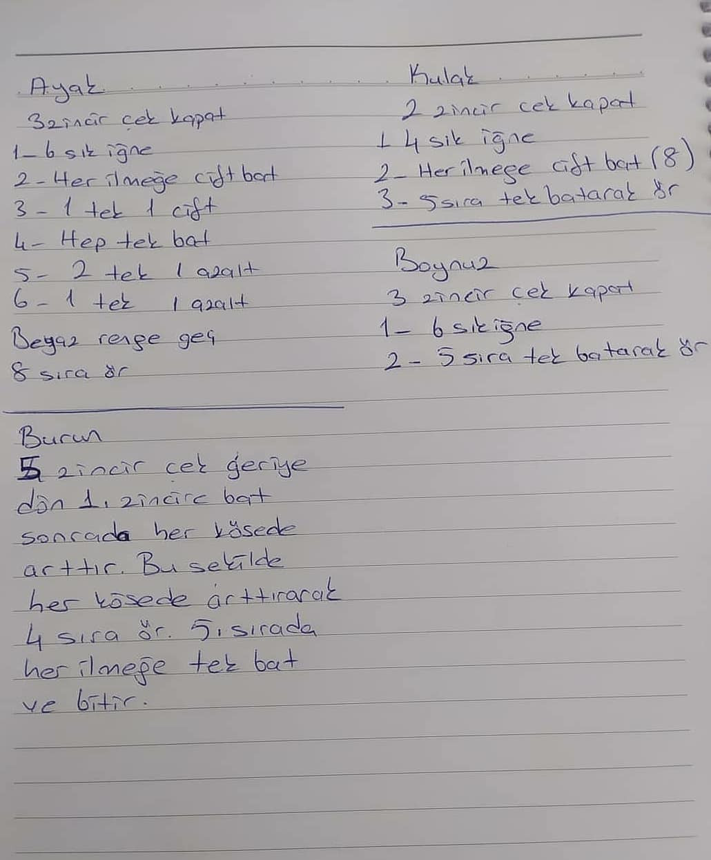 Tığ İşi Sevimli Geyik Bebek Örnek Tarifi