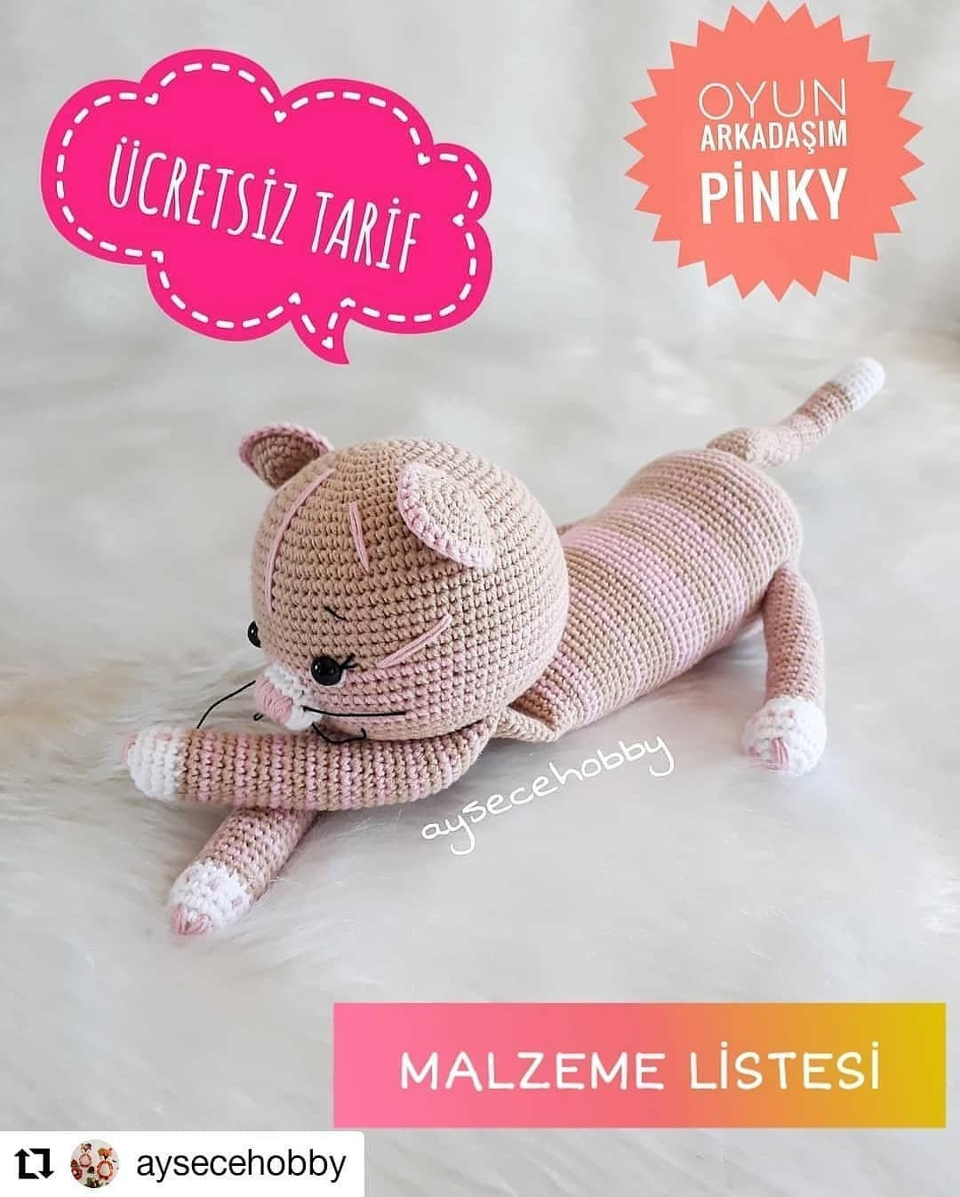 Tığ İşi Sevimli Kedi: 2. Bölüm Şeması