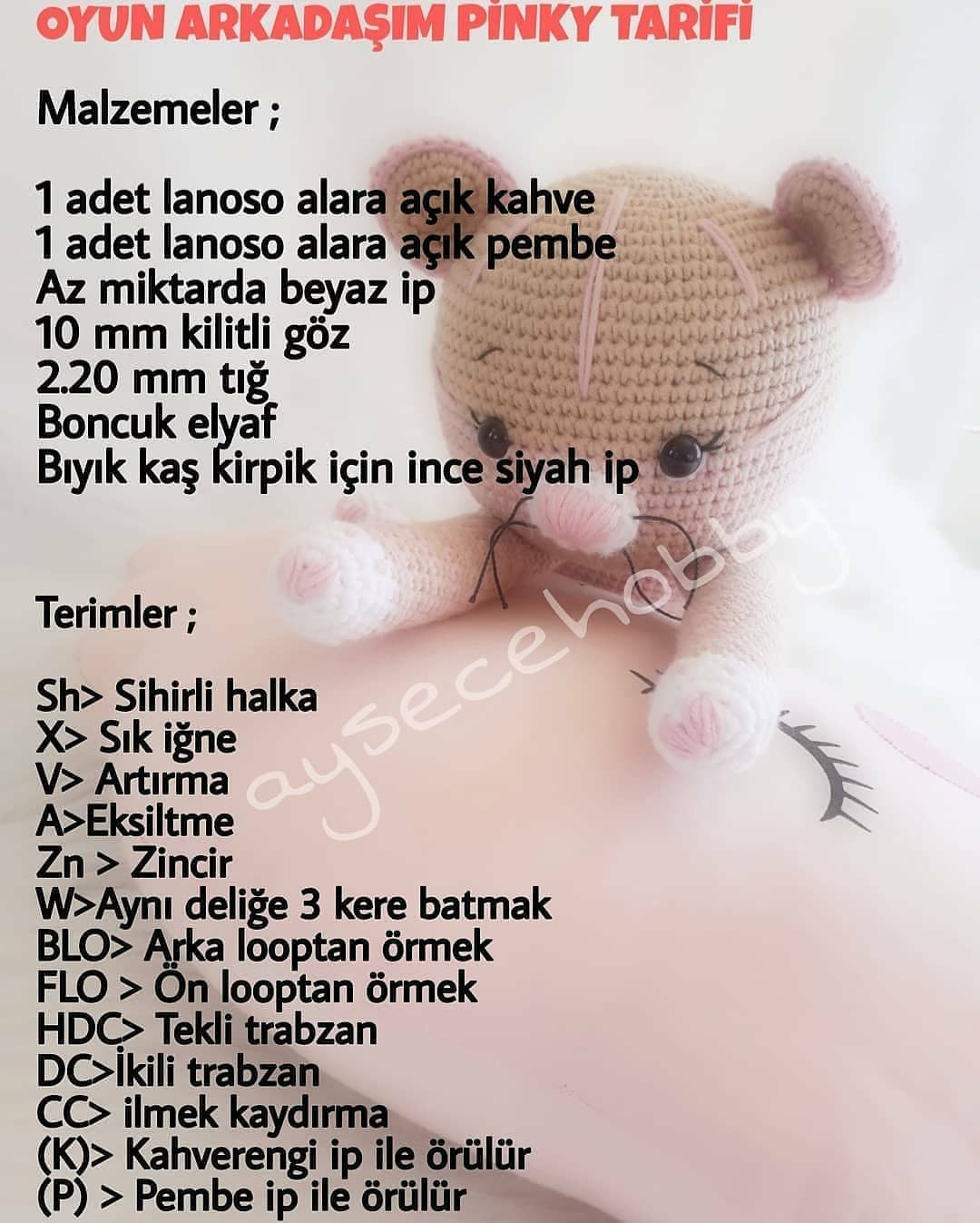 Tığ İşi Sevimli Kedi: 2. Bölüm Şeması