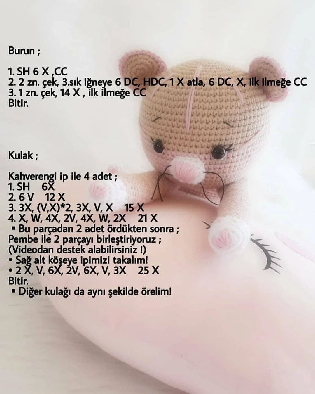 Tığ İşi Sevimli Kedi: 2. Bölüm Şeması