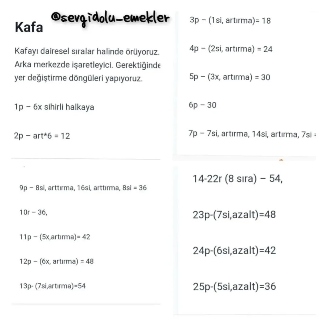 Tığ İşi Sevimli Kedi Yavrusu Şeması