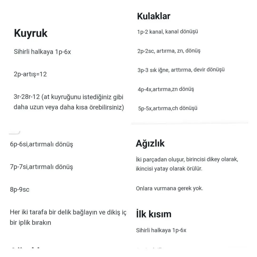 Tığ İşi Sevimli Kedi Yavrusu Şeması