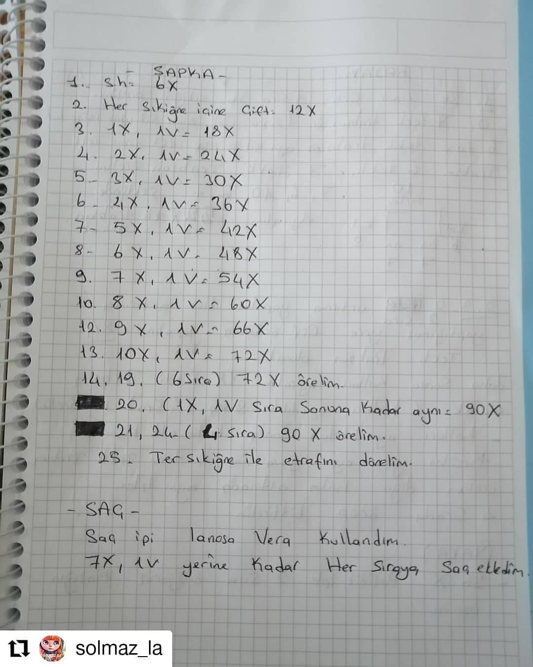Tığ İşi Tarçın Kız Şeması