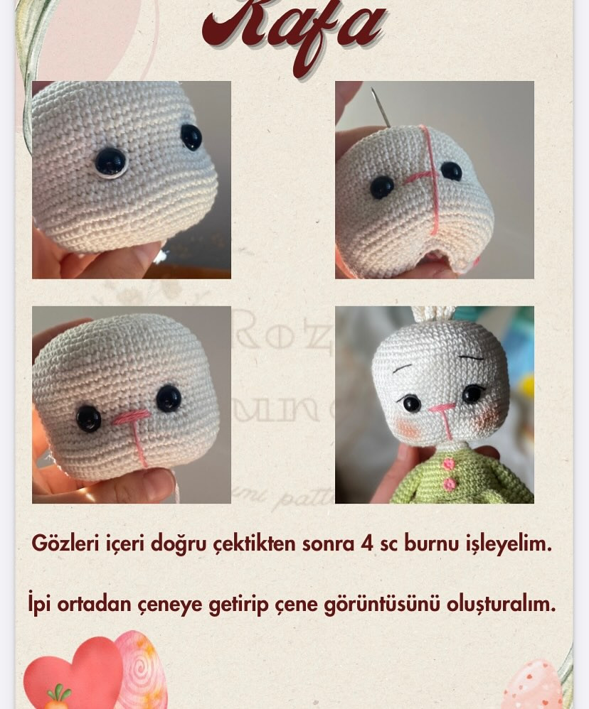 Tığ işi Tavşan Bebek Şeması