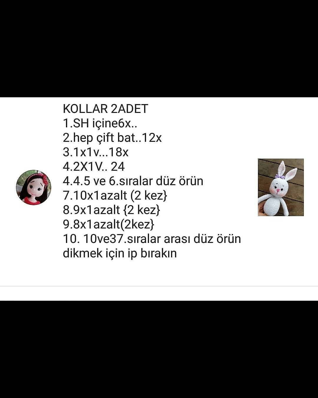 Tığ İşi Tavşan Şeması Merhaba Turkish