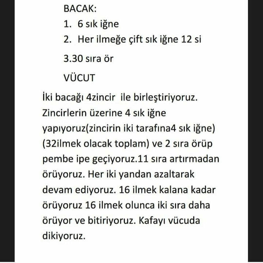 Tığ işi Tavşan ve Böcekler Şeması