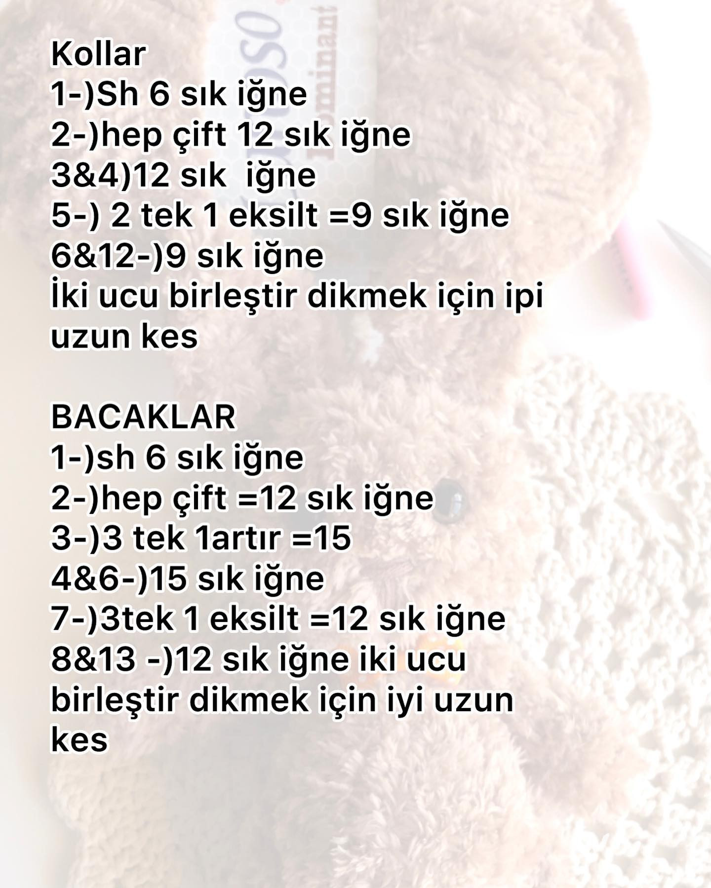 Tığ işi tavşan ve şapka modeli tarifi