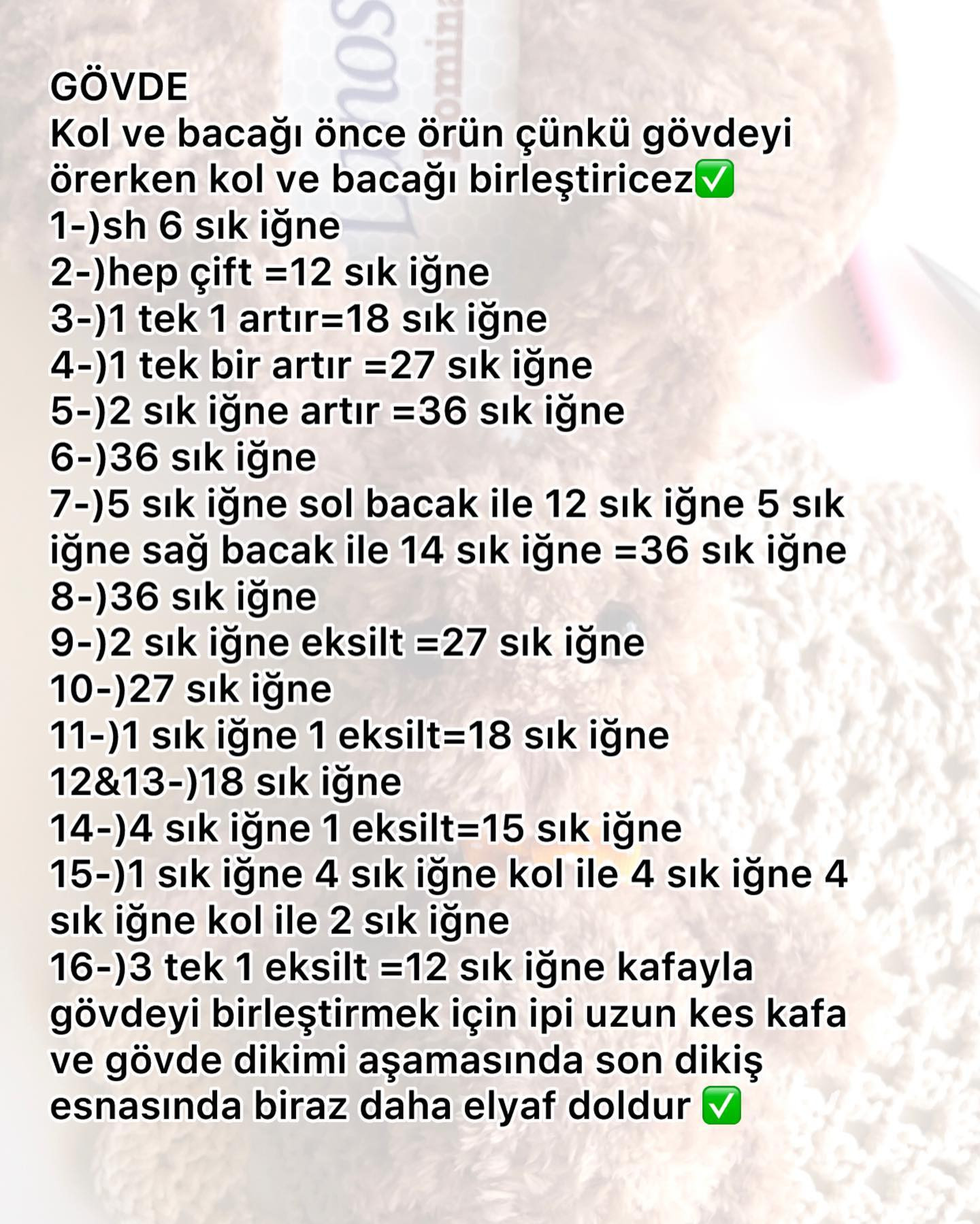 Tığ işi tavşan ve şapka modeli tarifi