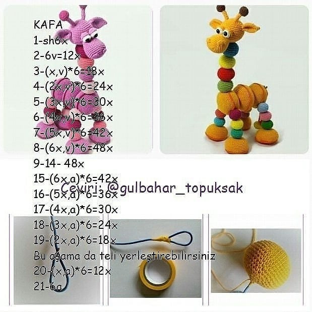 Tığ İşi Zürafa Bebek Örnekleri