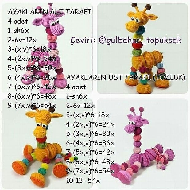 Tığ İşi Zürafa Bebek Örnekleri