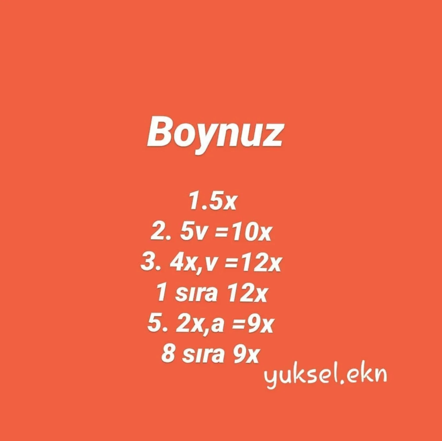 Tığ işi Zürafa Şeması