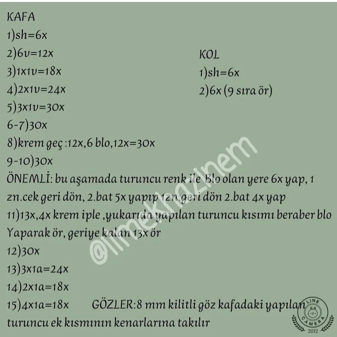 TILKİ ANAHTARLIK AMIGURUMI TARİFİ Tarif