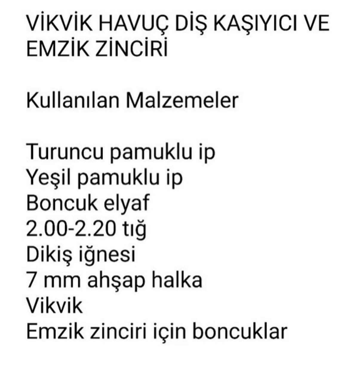 Tırtıklı Havuç Emzik Zinciri Yapımı