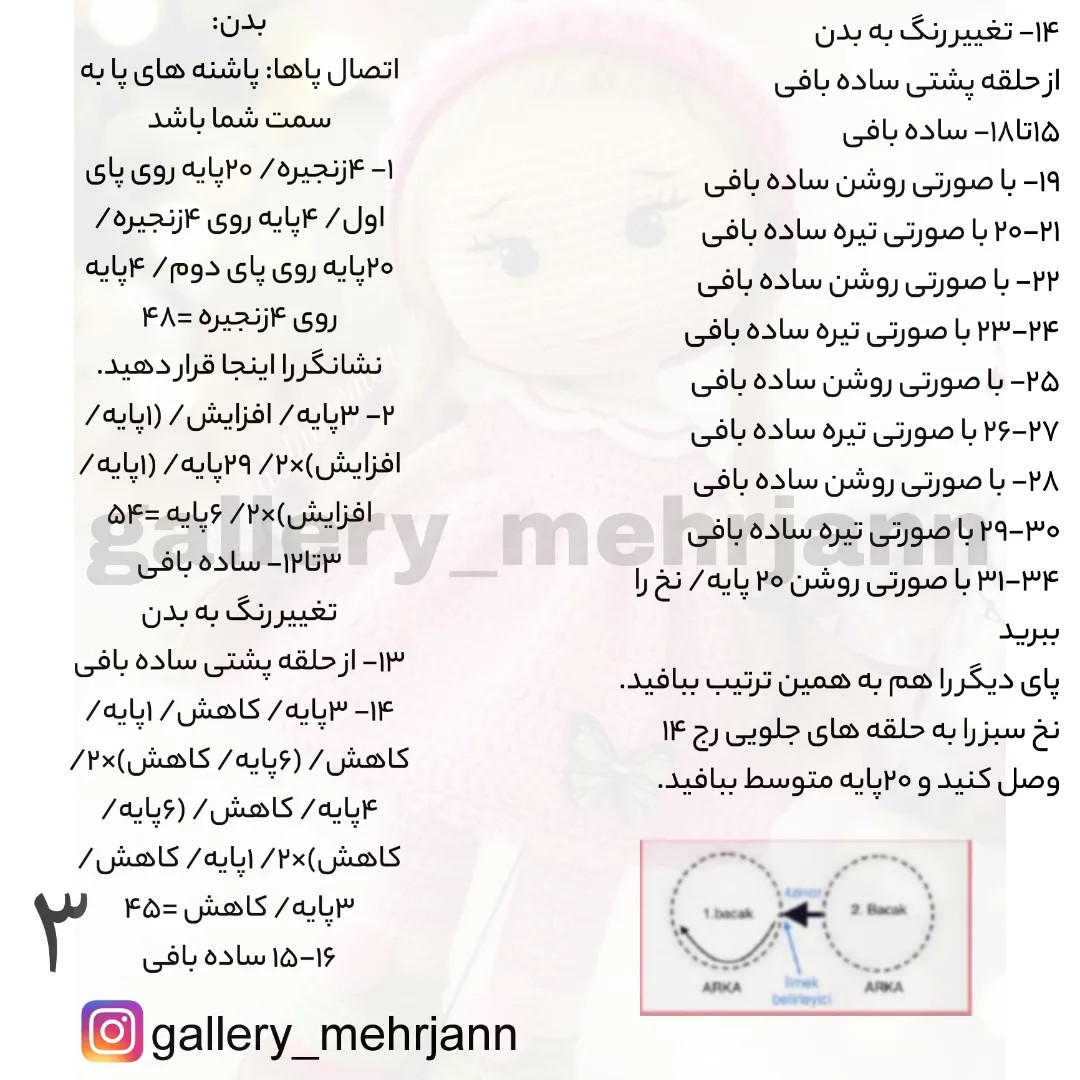 طرح عروسک بافتنی زیبا