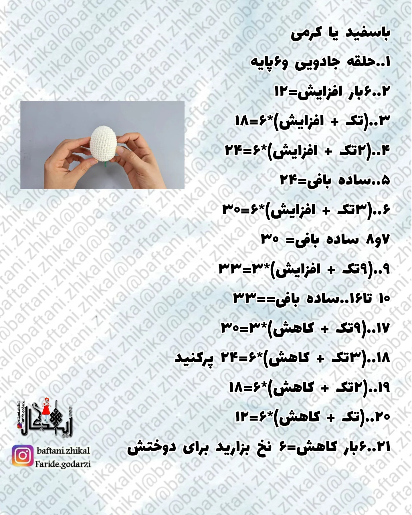 طرح بافته شده ی خرگوش های عید پاک