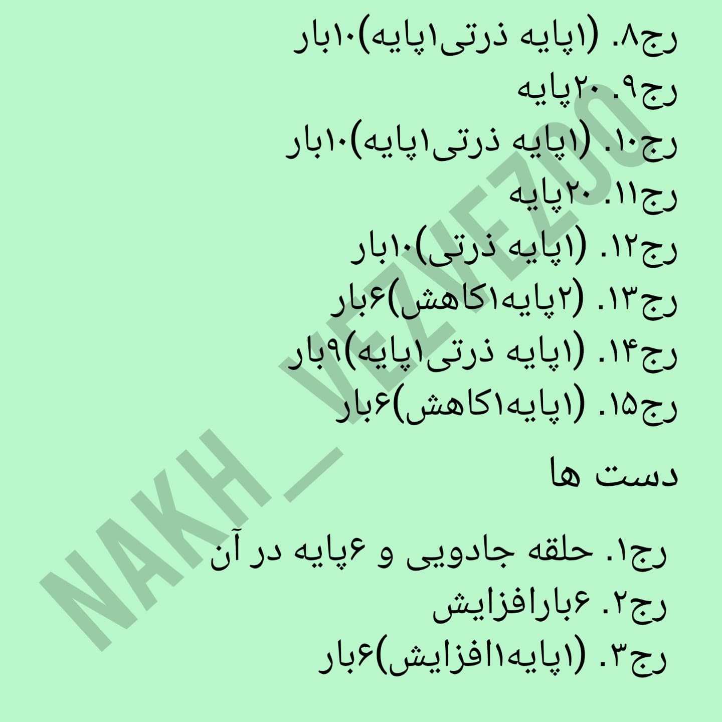 طرح بافتنی خرگوش بامزه با نگارش فارسی