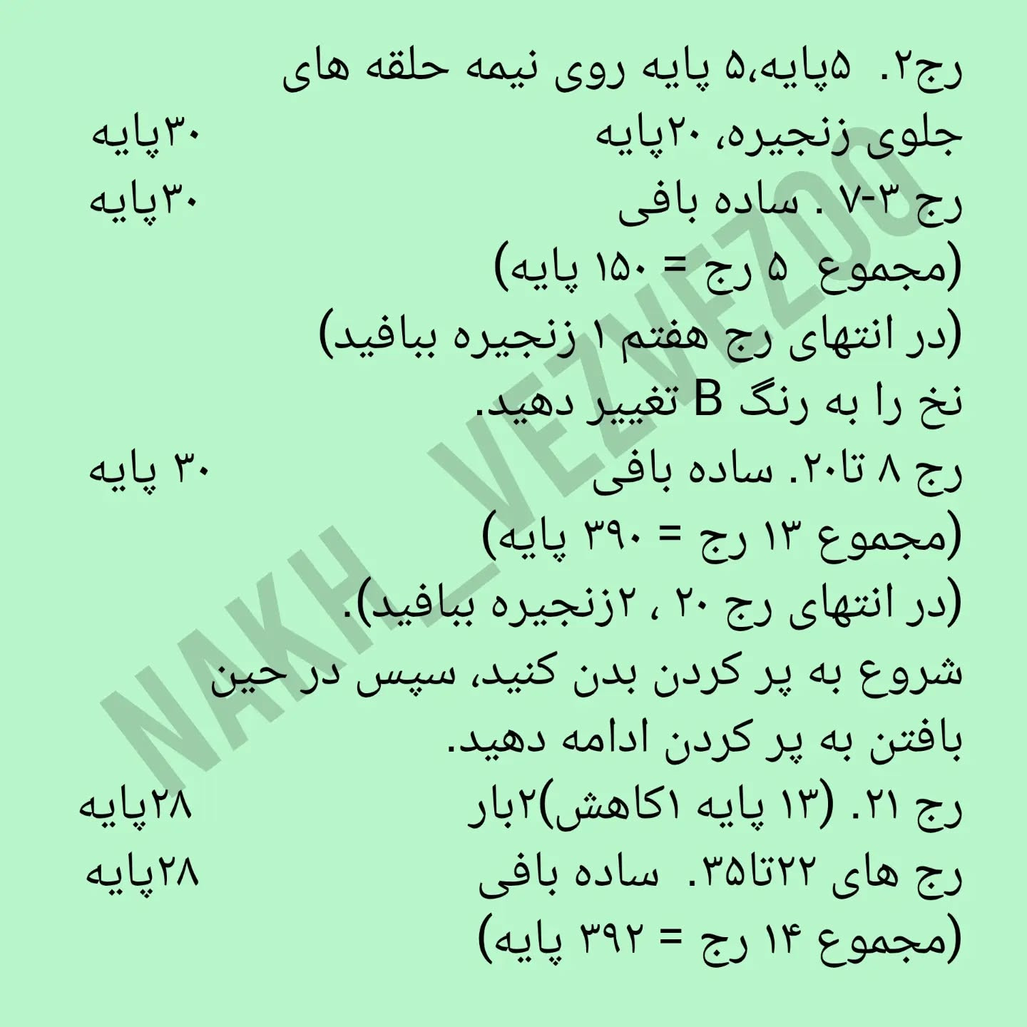 طرح بافتنی مداد رنگی خوشتیب
