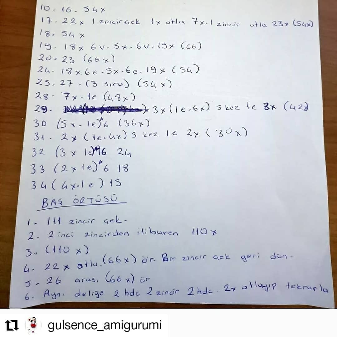 TÜRKAN BEBEK AMİGURUMİ ŞEMASI