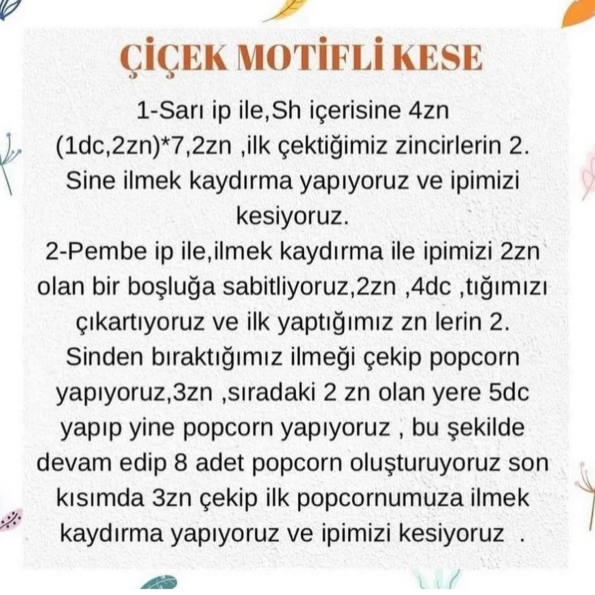 Türkçe:  Bayram harçlığı kesesi granny kare modeli