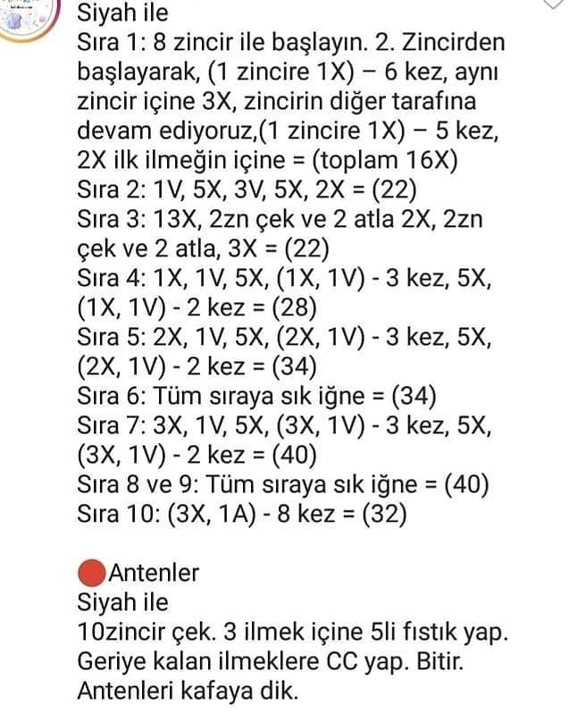 Üç Boyutlu Uğur Böceği Amigurumi Yapımı