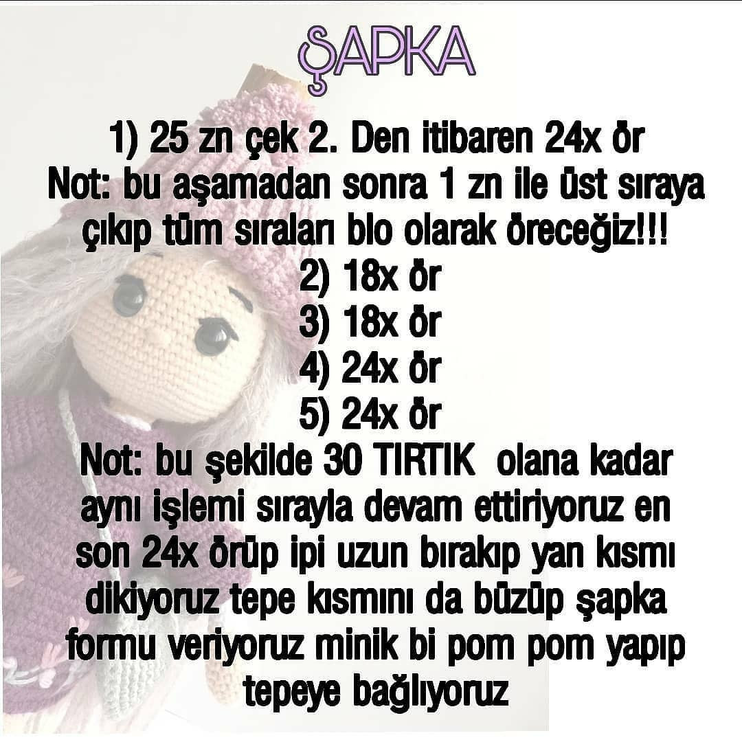 Ücretsiz Amigurumi Bebek Şeması