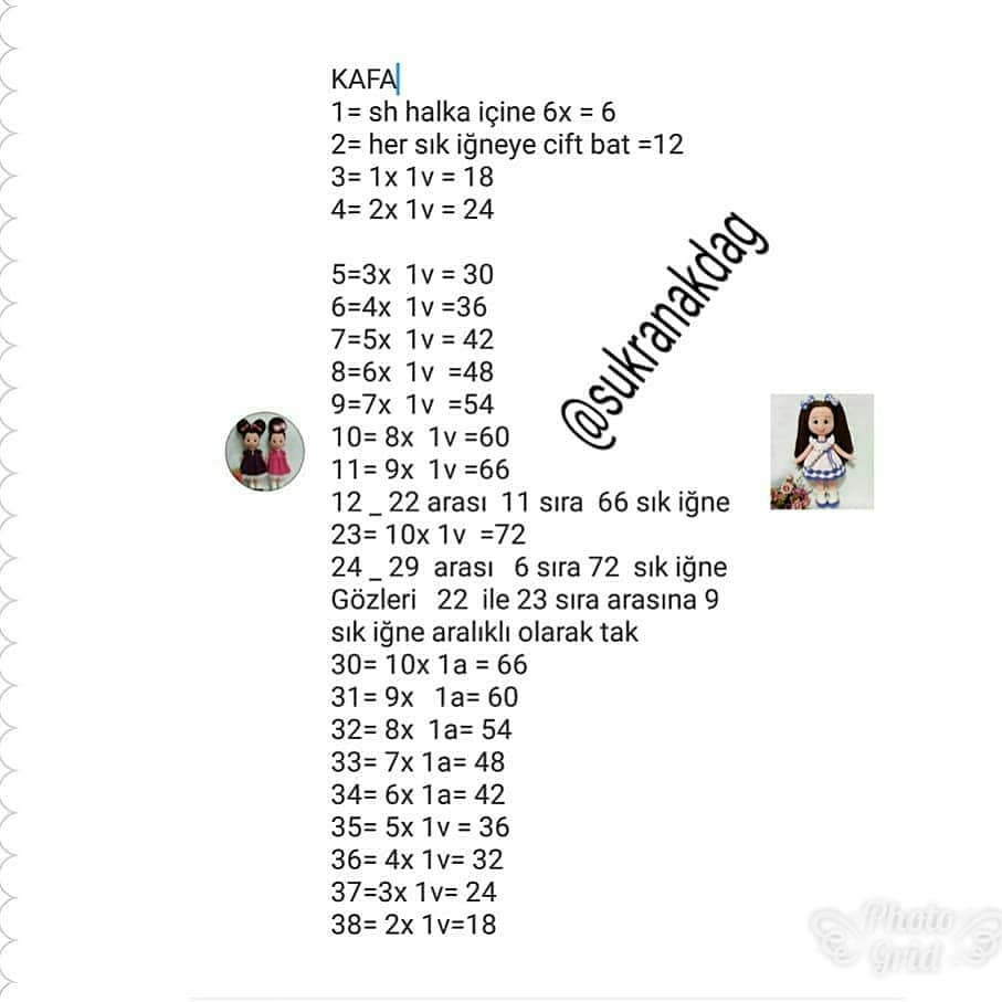 Ücretsiz Amigurumi Bebek Şeması amigurumipattern