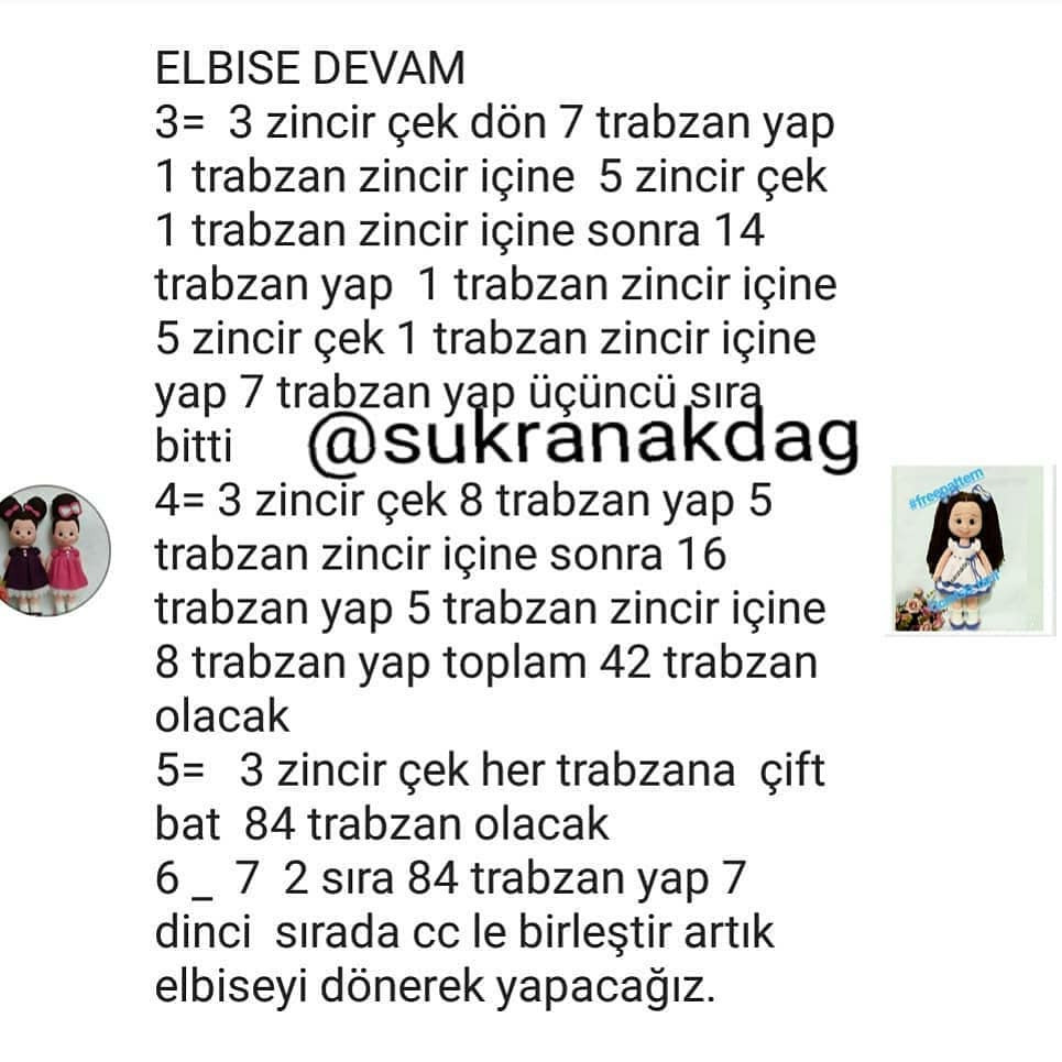 Ücretsiz Amigurumi Bebek Şeması amigurumipattern