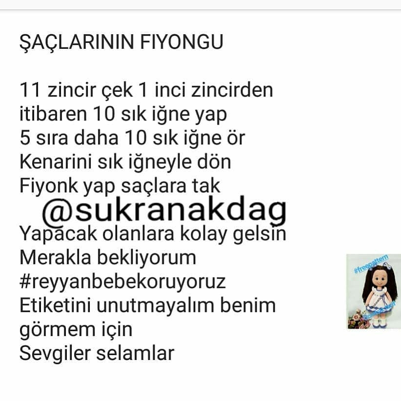 Ücretsiz Amigurumi Bebek Şeması amigurumipattern