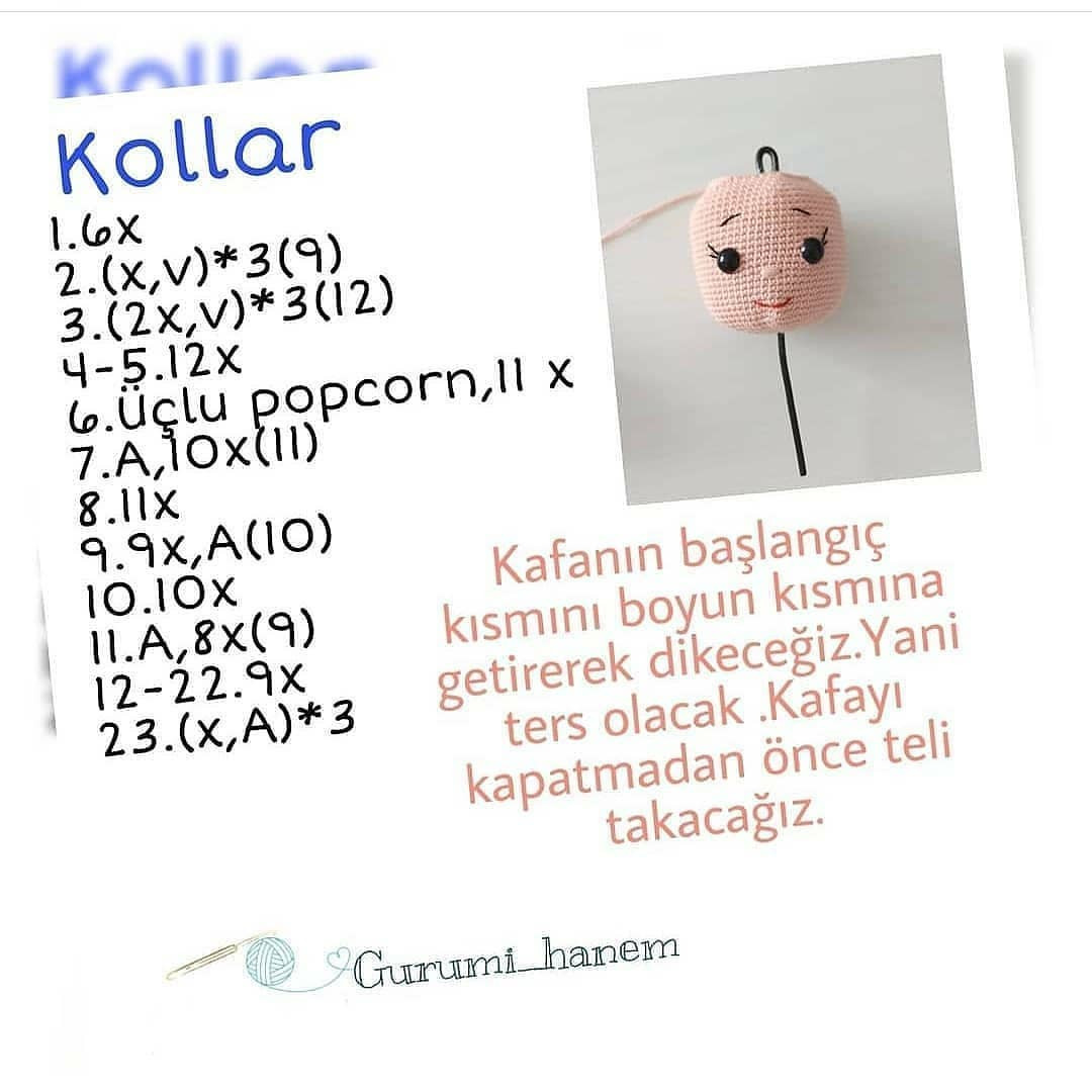 Ücretsiz amigurumi bebek tarifi Ve sonunda Ece Bebek tarifi geldi.
