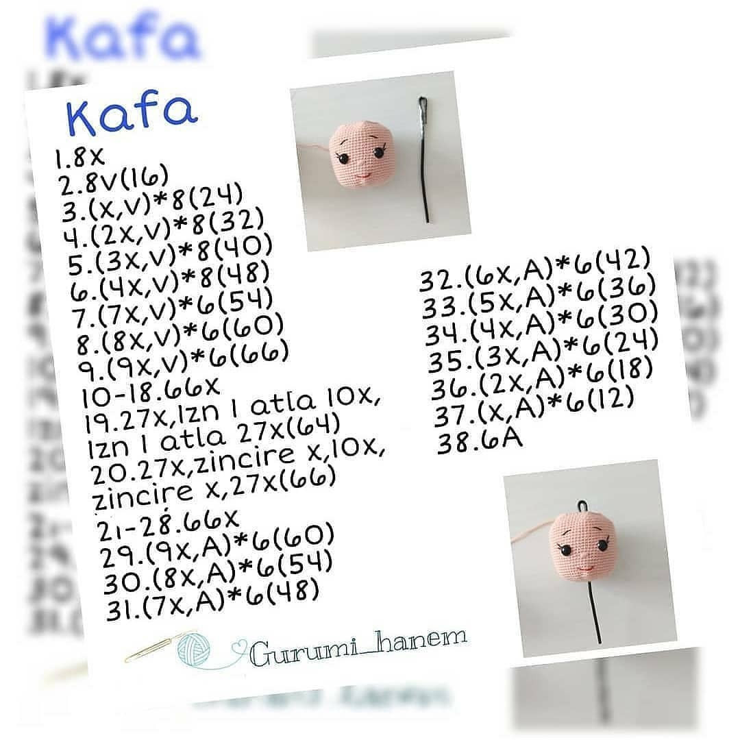 Ücretsiz amigurumi bebek tarifi Ve sonunda Ece Bebek tarifi geldi.