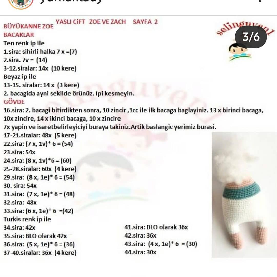 Ücretsiz Amigurumi Büyükbaba ve Büyükanne Tığ İşi Tarifi