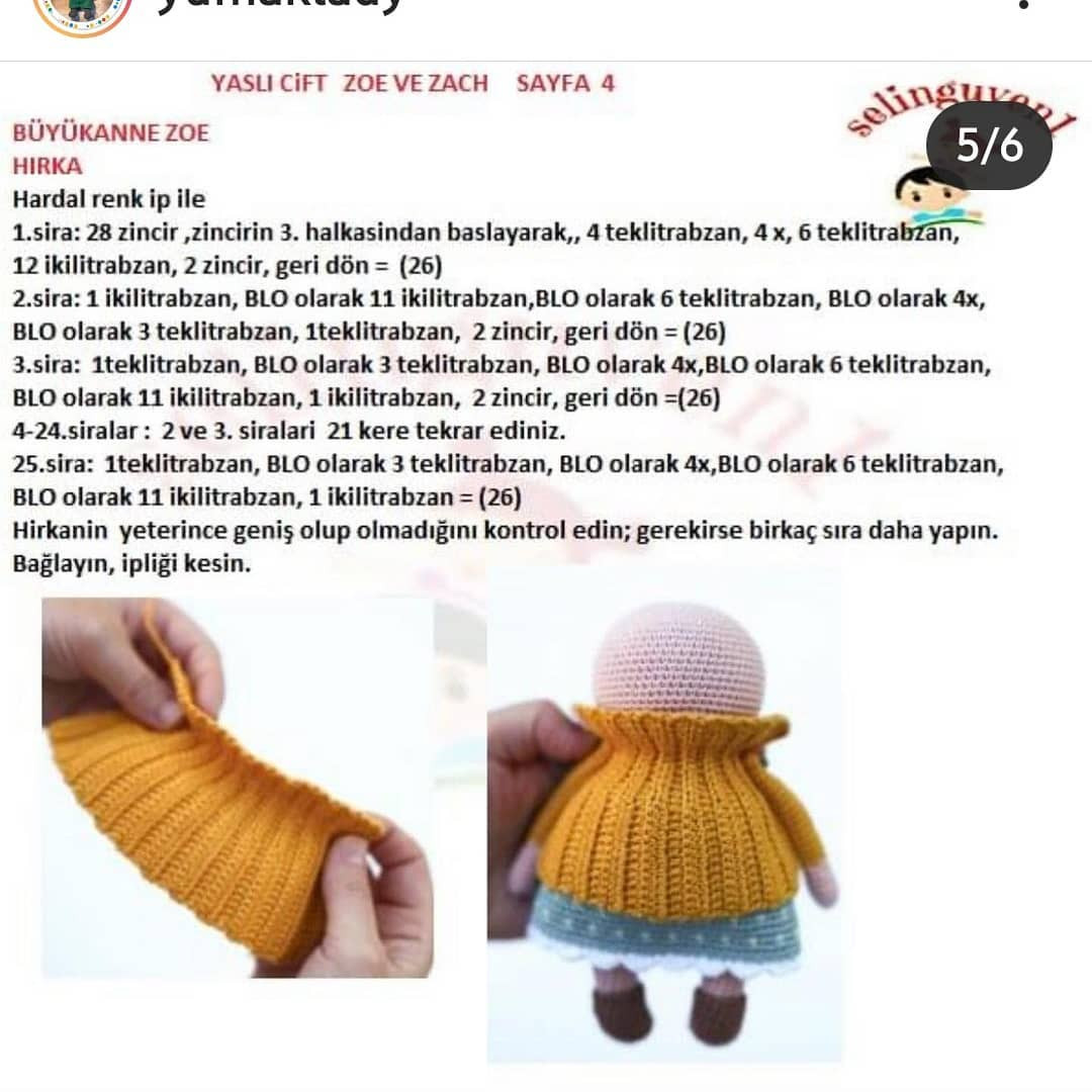 Ücretsiz Amigurumi Büyükbaba ve Büyükanne Tığ İşi Tarifi