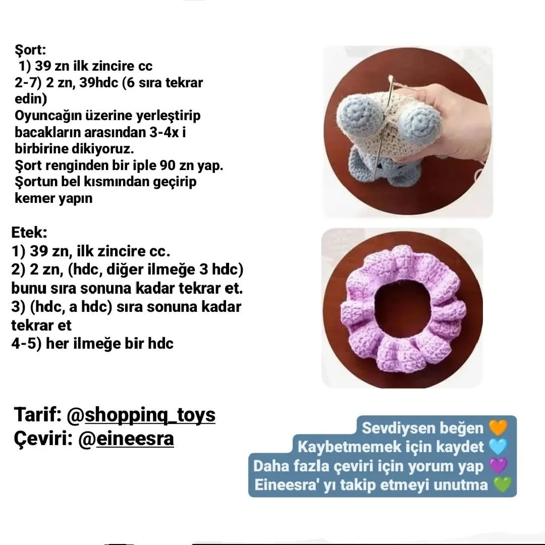 Ücretsiz amigurumi hayvan figürleri tığ işi tarifi