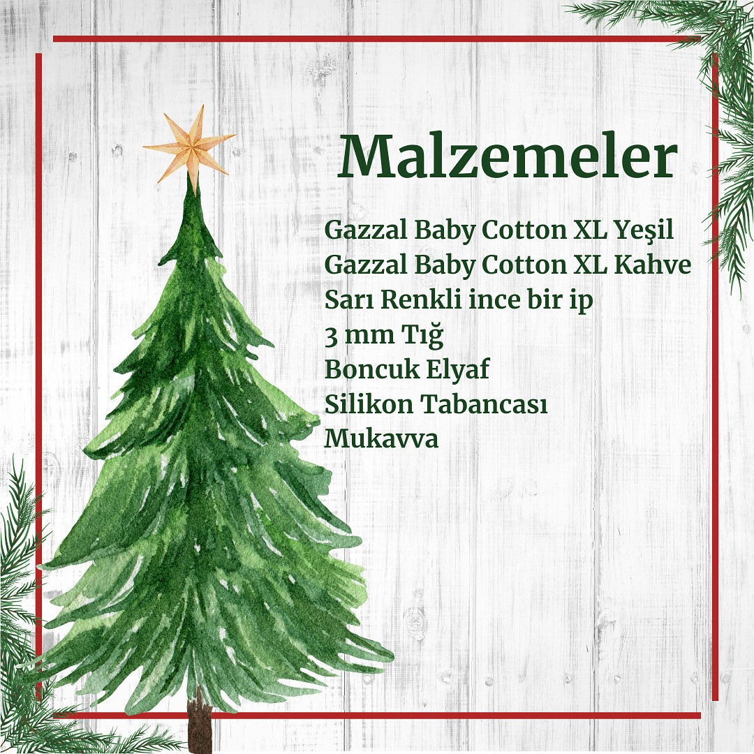 Ücretsiz Amigurumi Noel Ağacı Şeması