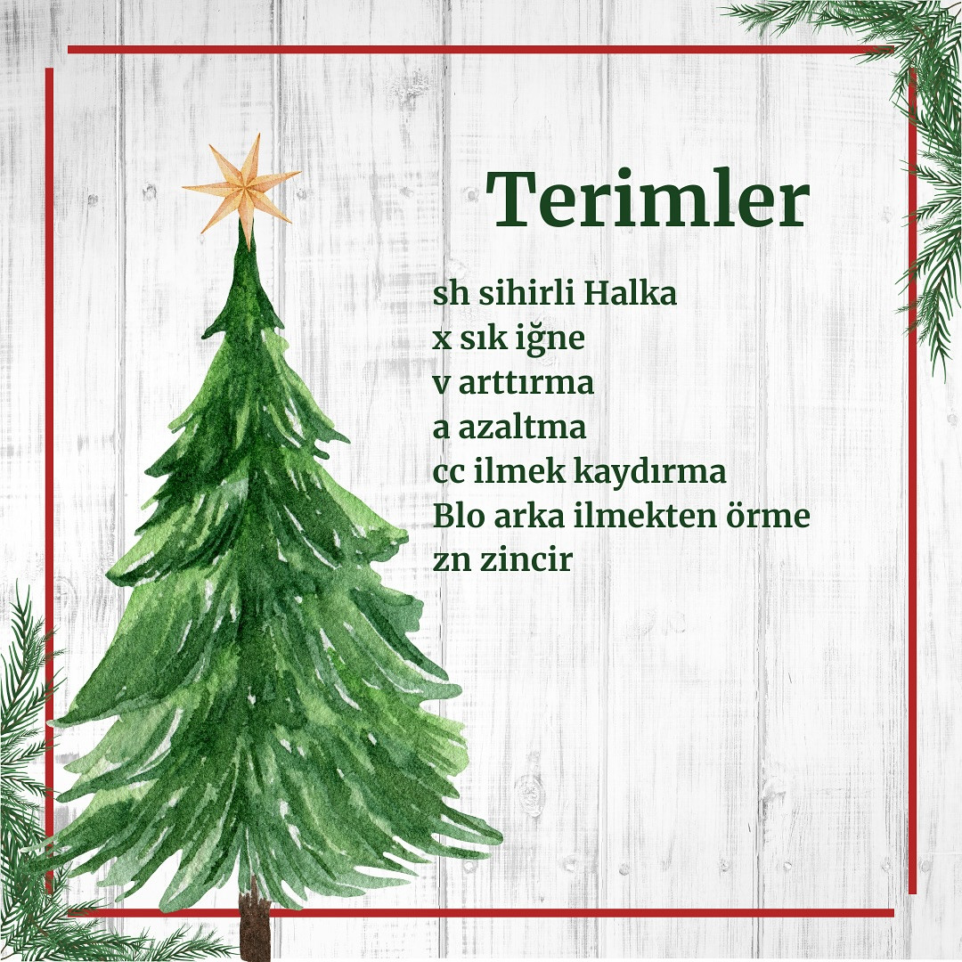 Ücretsiz Amigurumi Noel Ağacı Şeması