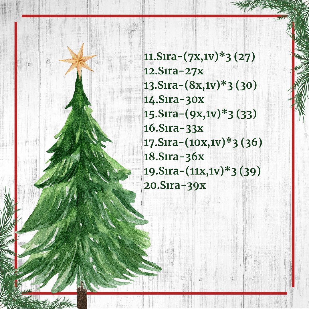 Ücretsiz Amigurumi Noel Ağacı Şeması