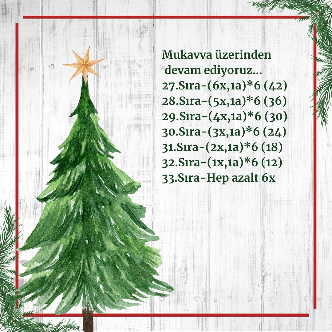 Ücretsiz Amigurumi Noel Ağacı Şeması