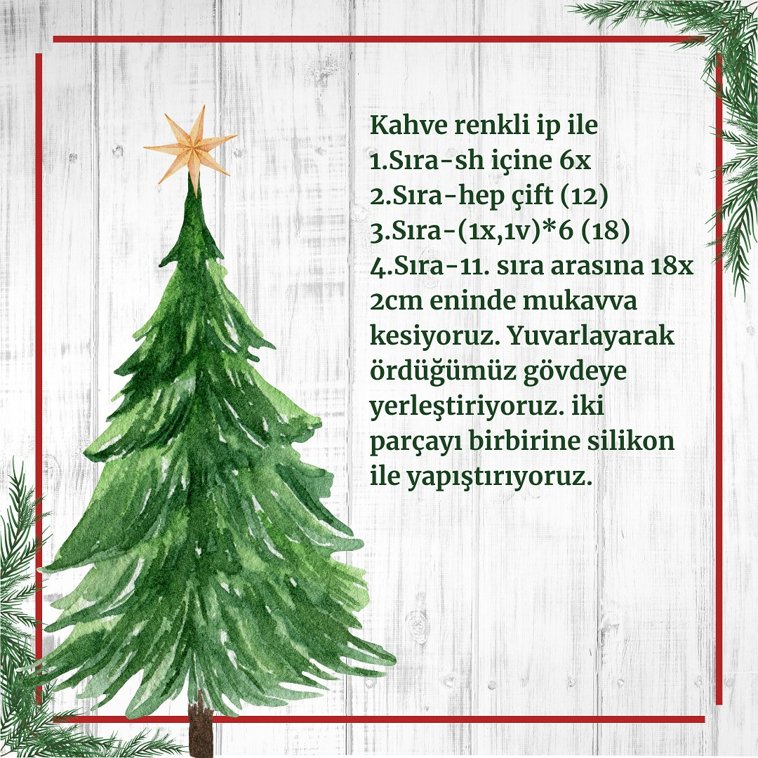 Ücretsiz Amigurumi Noel Ağacı Şeması