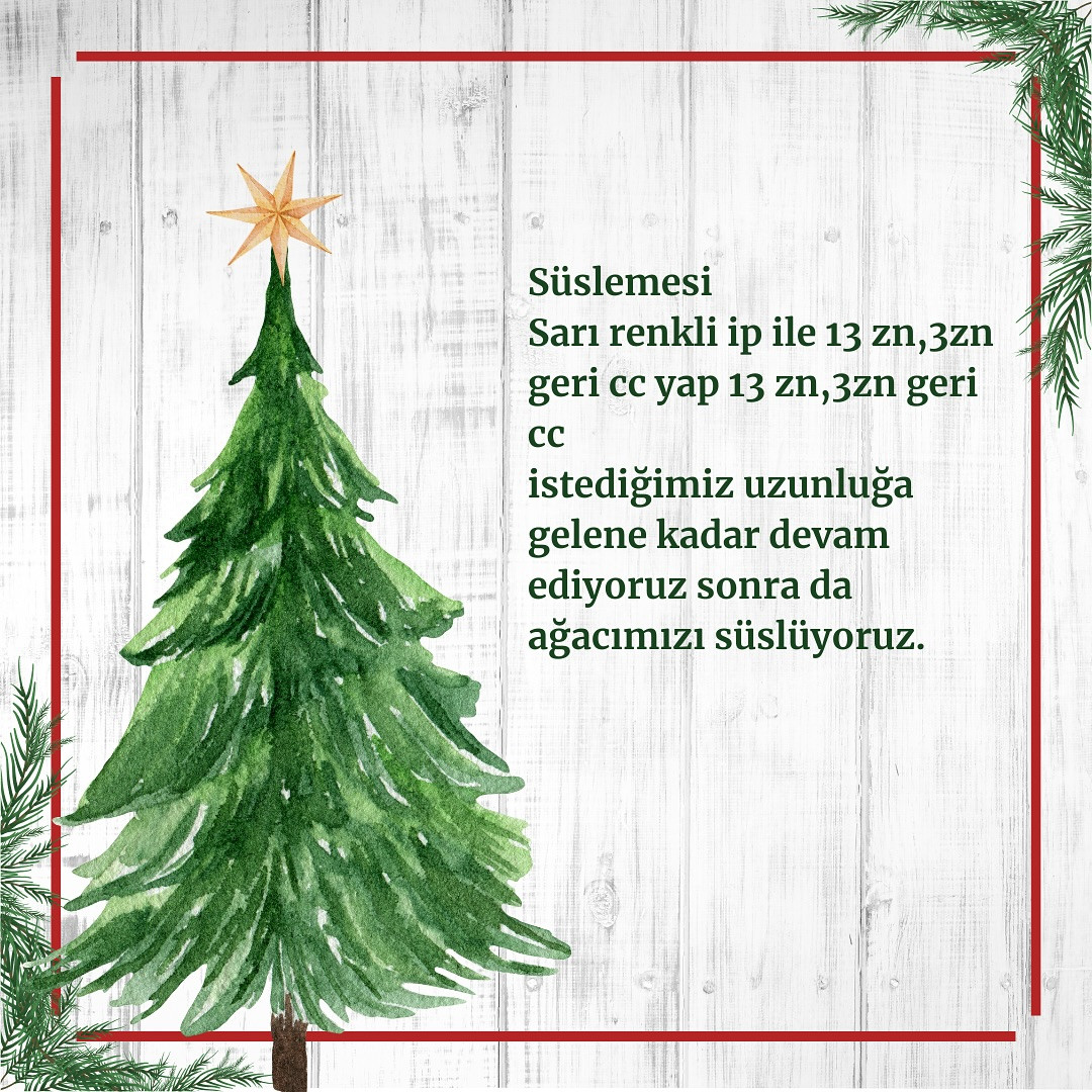 Ücretsiz Amigurumi Noel Ağacı Şeması
