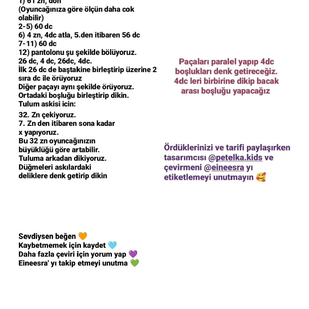 Ücretsiz Aslan Amigurumi Tığ İşi Şeması