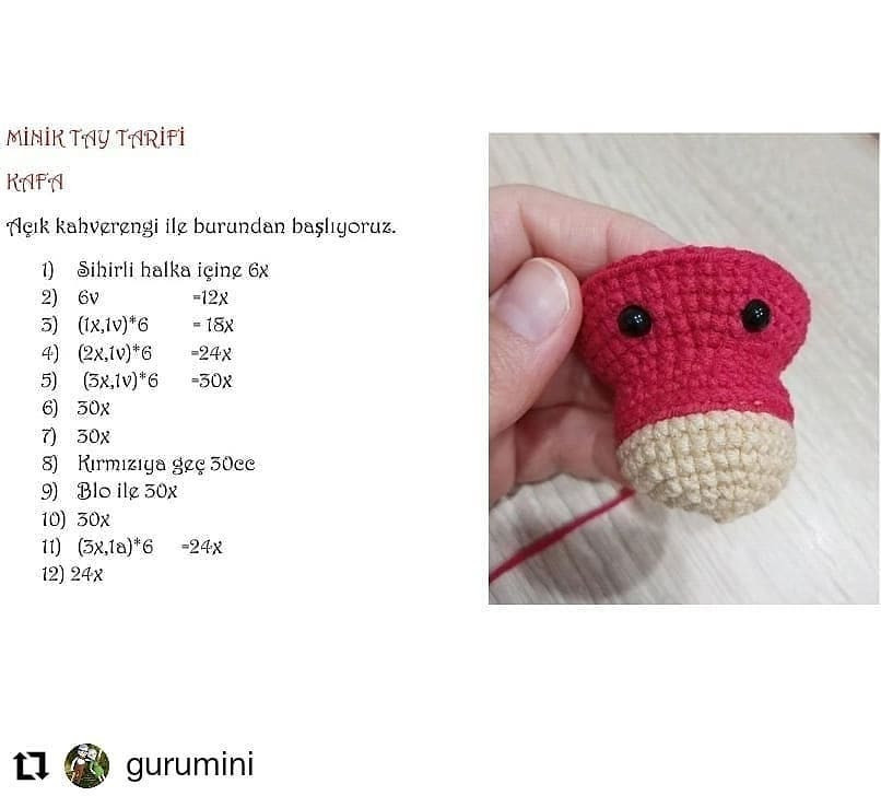 Ücretsiz At Amigurumi Tığ İşi Tarifi