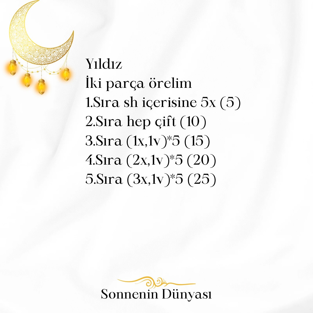 Ücretsiz Ay ve Yıldız Süsleme Şeması