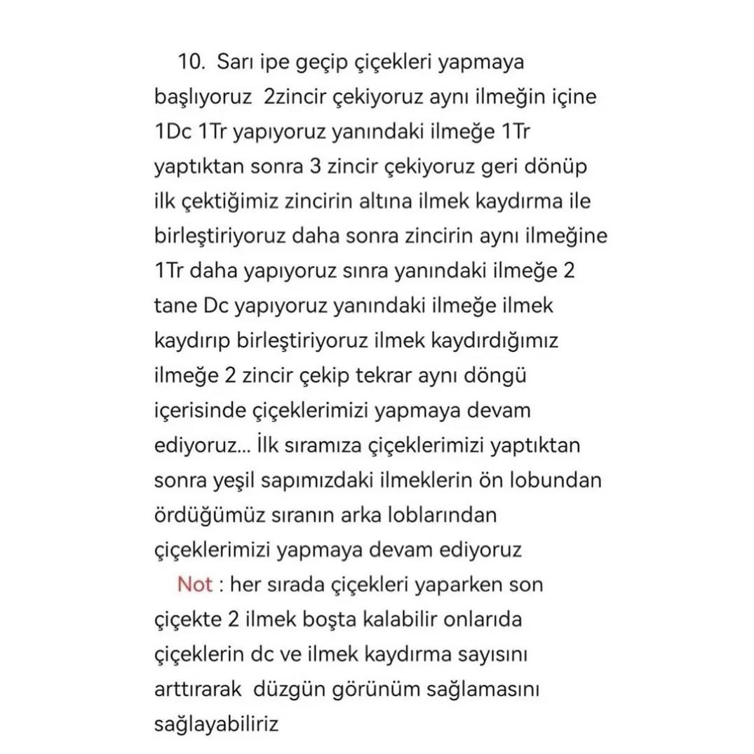 ÜCRETSİZ AYÇİÇEĞİ YAPIMI ŞEMASI