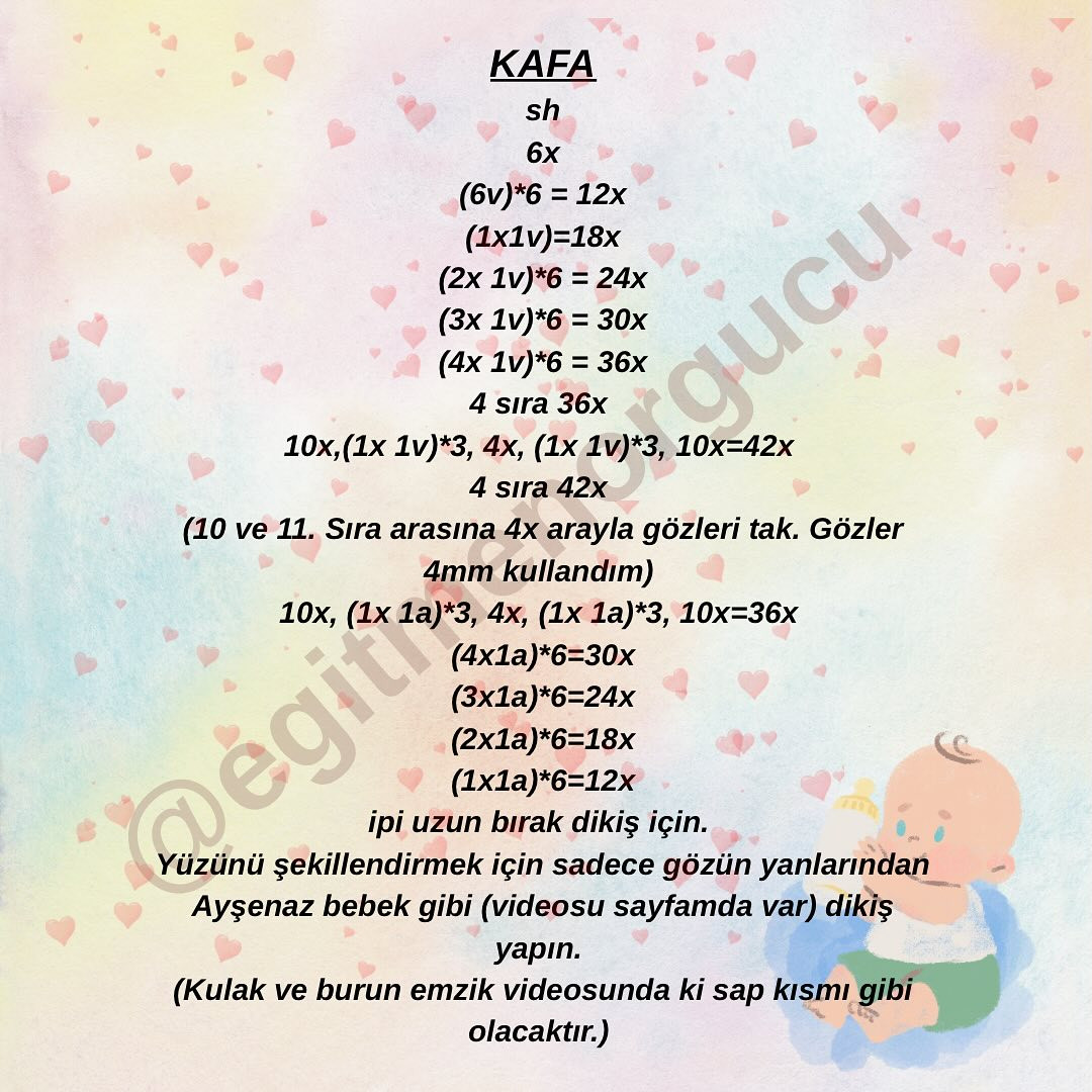 Ücretsiz Balım Bebek Amigurumi Tığ İşi Tarifi