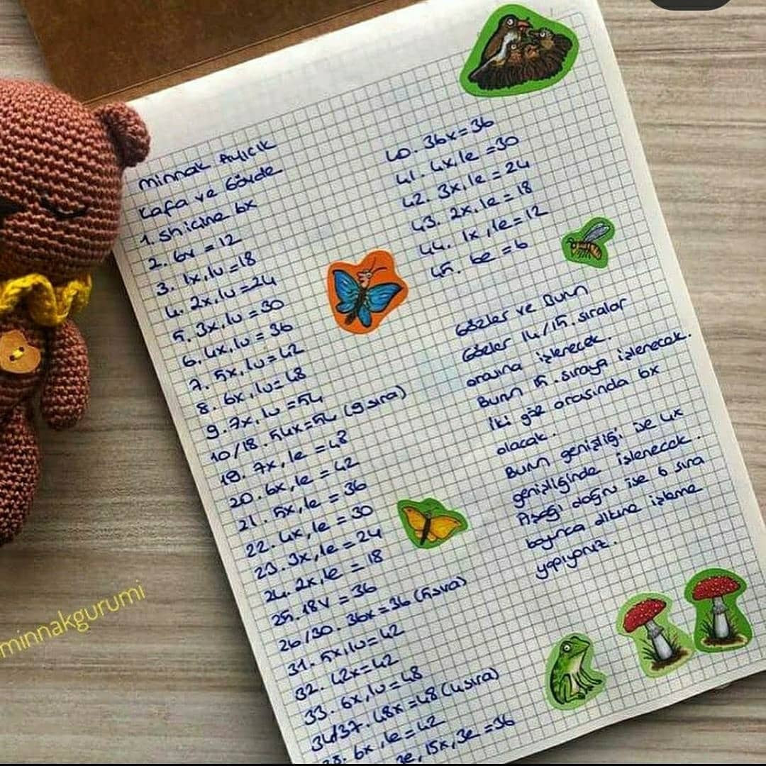 Ücretsiz Bebek Ayıcık Tığ işi Şeması