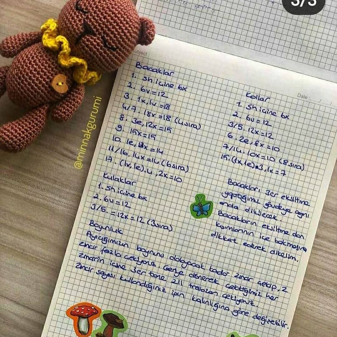 Ücretsiz Bebek Ayıcık Tığ işi Şeması