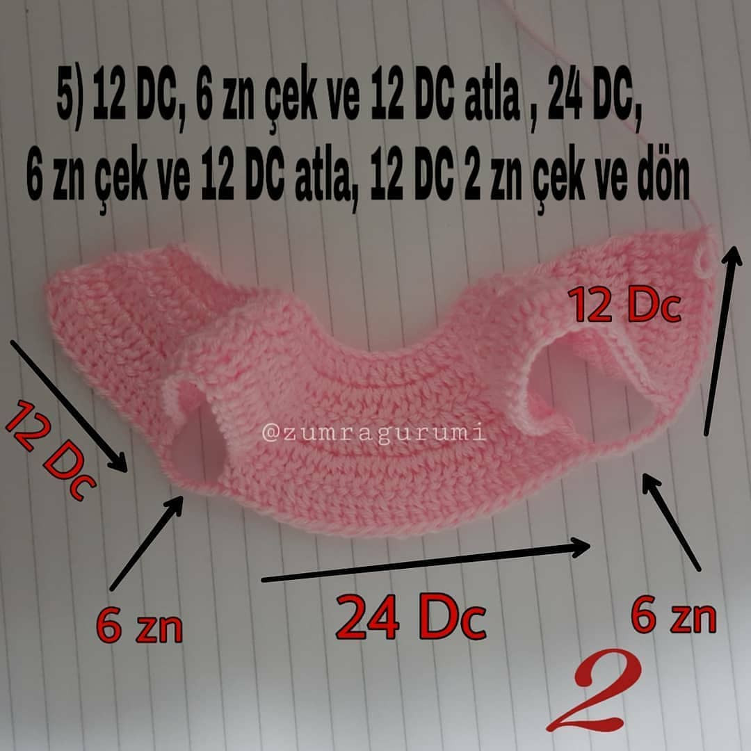 Ücretsiz Bebek Elbisesi Tığ İşi Şeması