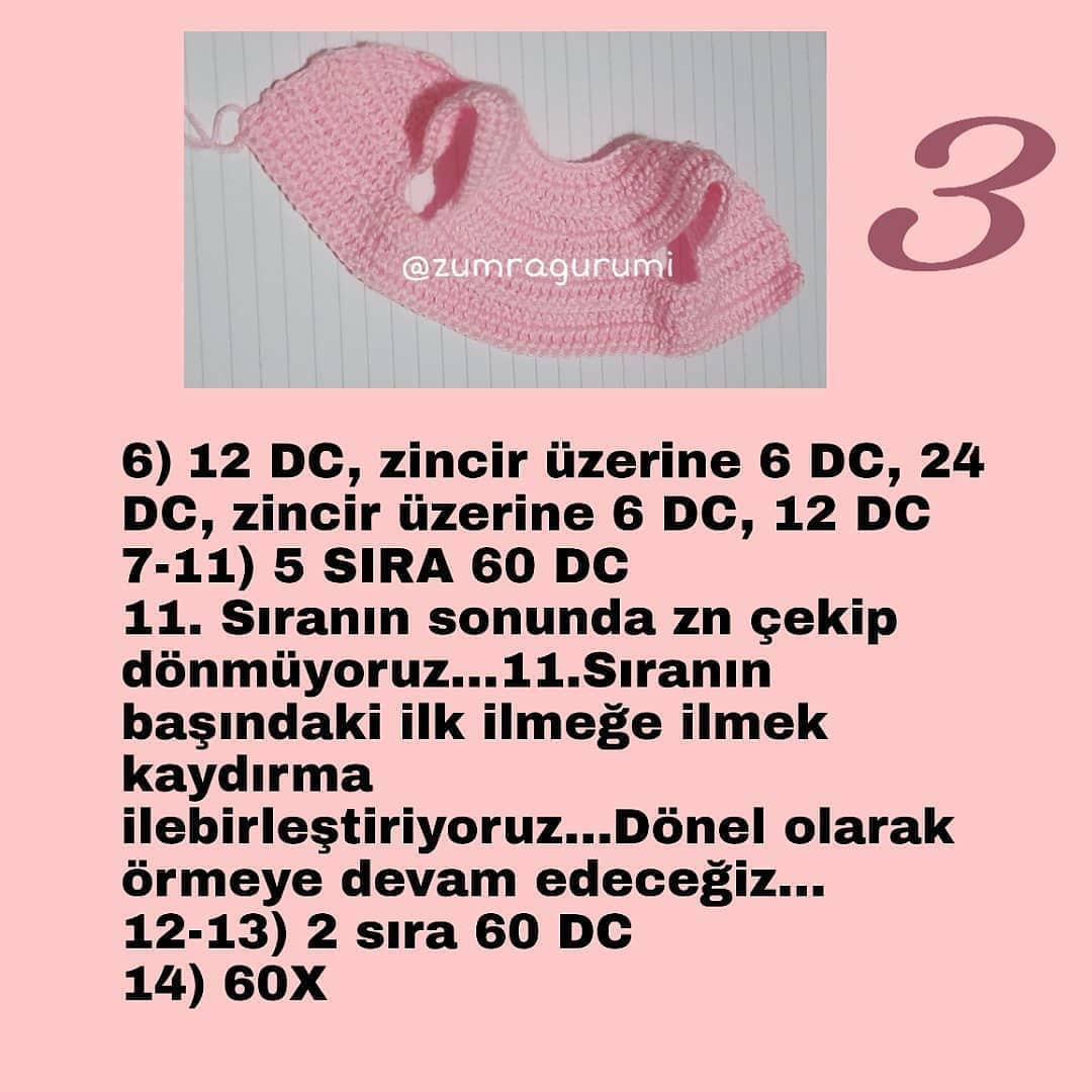 Ücretsiz Bebek Elbisesi Tığ İşi Şeması