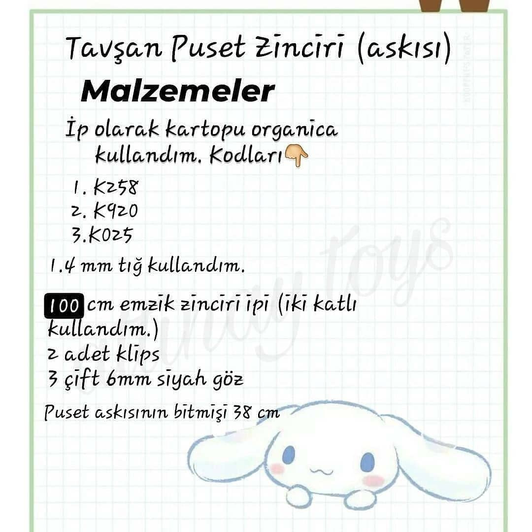 Ücretsiz Bebek Emzik Zinciri Tığ İşi Tarifi