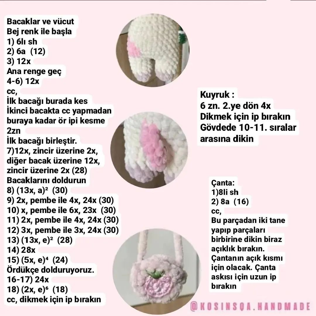 Ücretsiz Bebek İnek Amigurumi Şeması